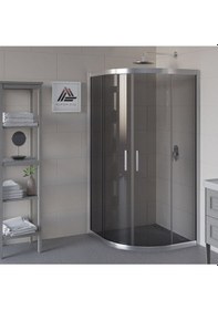 Resim Vesta D300 Oval Duşakabin Parlak Profil Füme Cam H: 190 Cm Diğer 