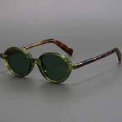 Resim 1pc Vintage Oval Tam Çerçeveli Polikarbonat Gözlük Erkekler Için, Moda Klasik Hong Kong Tarzı, Plaj Partisi, Koşu, Olta Için İş Gözlüğü - Anti-Buhar Bez Dahil 