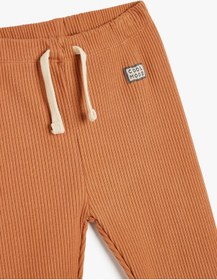 Resim Koton Beli Bağlamalı Pamuklu Jogger Eşofman Altı Kahverengi 5smb40014tk Kahve 