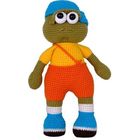 Resim Amigurumi Kaplumbağa Tosbik - Mavi Şapkalı - Anatoya 