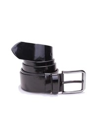 Resim Dagoster DMK26-456 Siyah Rugan 4.5 CM Suni Deri Erkek Kemer Siyah Rugan 