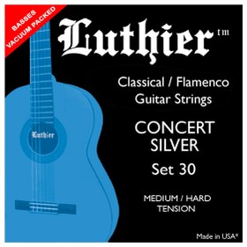 Resim Luthier Concert Silver Set 30 Medium/Hard Klasik Gitar Teli 
