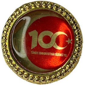 Resim Single Sword Metal Cumhuriyetin 100. Yılı Rozeti Siyah 