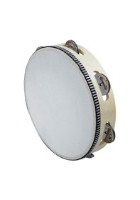 Resim Midex Orf-tf-6a Örf Aletleri Ahşap Zilli Tef Gerçek Deri Vurmalı Çalgı 6 İnç 1 Adet 