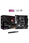 Resim ASROCK B650M PG Lightning WiFi 90-MXBK2-A0UAYZ Uyumlu AMD B650 Soket AM5 DDR5 7200(OC)MHz mATX Gaming 