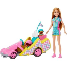 Resim Barbie Stacie Go-Kart Yapıyor Oyun Seti HRM08 