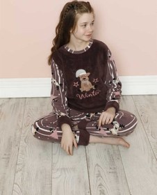 Resim sharin Çocuk Desenli Kışlık Polar Welsoft Pijama Takımı 9k-20294 