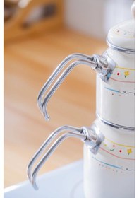 Resim Acar Made With Love Emaye Mini Çaydanlık Takımı Renkli 