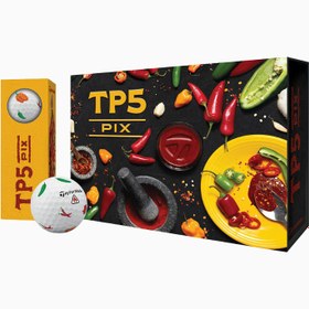 Resim TP5 pix Peppers Golf Topu Özel Tasarım Premium Seri - Beyaz 