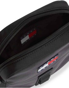 Resim Tommy Hilfiger Erkek Marka Logolu Günlük Kullanıma Uygun Siyah Omuz Çantası AM0AM14222 BDS 