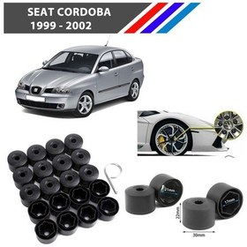 Resim Otozet - Seat Cordoba Bijon Civata Kapağı Siyah Renk 20 Adetli Set 17mm 1k06011739b9 
