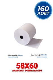 Resim rulo 58x60 Mt 48 Gr Termal Akaryakıt Yazarkasa Pompa Su Rulosu 160 Adet 