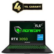 Resim MONSTER Abra A5 V20.5.3 Intel Core i5 13420H 16 GB RAM 500 GB SSD RTX 3050 Windows 11 15,6" FHD 144 Hz 