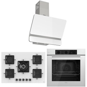 Resim Ferre Ss Serisi Beyaz 5 Gözlü Ankastre Set ( Qbl62cb-ss036-d081 ) 