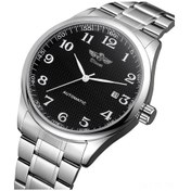 Resim Lemestar Erkekler İçin Yarı Otomatik Mekanik Saat - Zaman Ve Takvim Gösterici - Moda Ve Rahat Kullanim - Paslanmaz Çelik Kordon - Gümüş Siyah Orjinal Kutulu Çok Renkli 