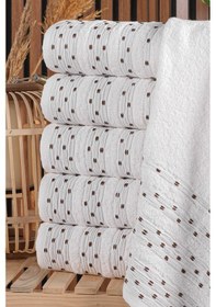 Resim White 6 Adet 50 90 Desenli Havlu Havlu Havlu Seti El Yüz Havlusu Çeyiz Havlusu Beyaz 