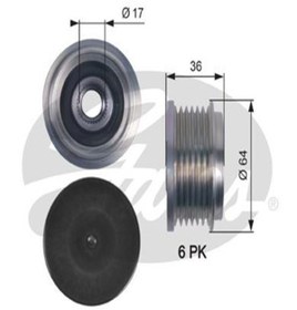 Resim GATES Oap7131 Alternator Kasnagi (FİAT: DUCATO 2.2JTD 06-/PEUGEOT: BOXER/CİTROEN 77364082 (WA731488) 