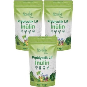 Resim Fibrelle Prebiyotik Lif Doğal İnülin Hindibağ 1 Kg X 3 