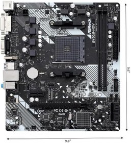 Resim Asrock ASRB450M HDVR4 R4.0 AMD B450 3200+MHz (OC) DDR4 Socket AM4 ATX Anakart 