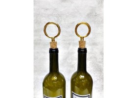 Resim Jenisa Altın Halka Mantar Tıpalı Yeşil Şişe Etiketli Yağdanlık 750 ml 