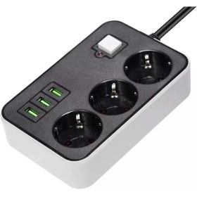 Resim Go İthalat 3 USB Li 3 Lü 1.8 M Akım Korumalı Priz (784) 
