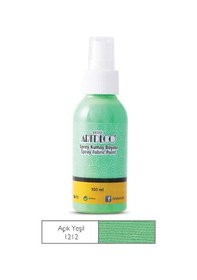 Resim Sprey Kumaş Boyası 100ml N:1212 Açık Yeşil Karışık, Çok Renkli 