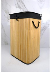 Resim Digithome Dikdörtgen Bambu Çamaşır Sepeti Naturel Cl-6002-8 C1-1-121 Diğer 