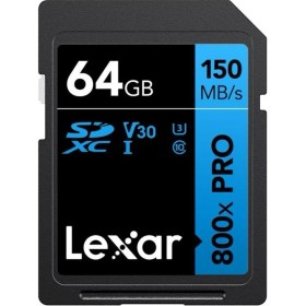 Resim Lexar 64GB 800X Pro 150MB/S Sdxc Hafıza Kartı 