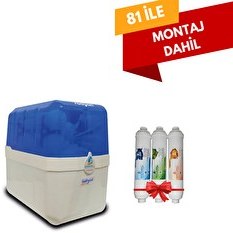 Resim Pera Water Radyan 6 Aaşama Canlı Su Hidrojen-Mineral-Alkali Antibakteriyel Su Arıtma Cihazı Pompasız 