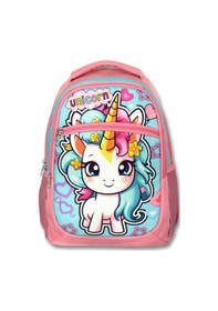Resim Ümit Çanta Üç Gözlü Kız Çocuk İlkokul Çantası - Bebek Unicorn - Pembe Turkuaz - 5048 Pembe - Turkuaz 