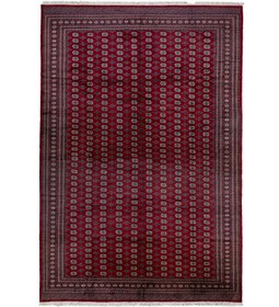 Resim Tilla Geleneksel Türkmen Desenli El Dokuma Türkmen Halısı 365x555 cm 