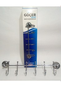Resim Göçer Çelik 6'Lı Banyo Askısı Krom 