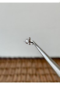 Resim 316 L Cerrahi Çelik Pırlanta Modeli Helix Tragus Dudak Kıkırdak Piercingi Altın 