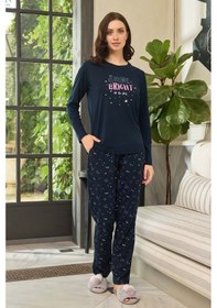 Resim Kadın Aydoğan Pijama Takımı 240617 Lacivert Lacivert 