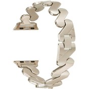 Resim Pilanix iOS Uyumlu Watch 42 MM İçin Burgu Desenli Metal KRD-80 Kordon 