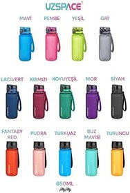 Resim Uzspace 650 ml Tritan Su Matarası 14 Farklı Renk Softtouch 