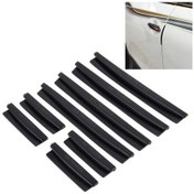 Resim Sones Fr Jg-031 8 Pcs Kauçuk Araba Yan Kapı Kenar Koruma Muhafızları Kapak Trimler Çıkartmalar Siyah 
