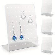 Resim 1/2/3/4/10 Adet Sağlam Akrilik Küpe Organizatör Rafı - 72 Asma Delikli Şeffaf Takı Sergileme Standı, Ev, Salon, Butik İçin Yer Tasarrufu Sağlayan Kule - Kolay Temizlenebilir Ticari/Kişisel Depolama Çözümü, Dayanıklı Yapı, Yüksek Kaliteli Malzeme, Moda Tutkunları İçin Takı Kulesi 