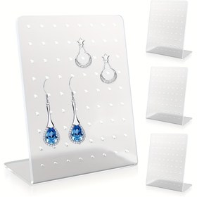 Resim 1/2/3/4/10 Adet Sağlam Akrilik Küpe Organizatör Rafı - 72 Asma Delikli Şeffaf Takı Sergileme Standı, Ev, Salon, Butik İçin Yer Tasarrufu Sağlayan Kule - Kolay Temizlenebilir Ticari/Kişisel Depolama Çözümü, Dayanıklı Yapı, Yüksek Kaliteli Malzeme, Moda Tutkunları İçin Takı Kulesi 