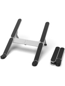 Resim Dizüstü Bilgisayar Standı Yüksekliği Ayarlanabilir Katlanabilir Havalandırmalı Dizüstü Bilgisayar Standı Tüm Dizüstü Bilgisayarlarla Uyumlu 10-17,3 ", Macbook,, Alienware,. 