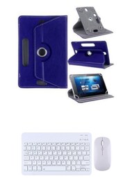 Resim corcishop Acer Iconia M10 10.1" Kılıf Uyumlu Standlı Kablosuz Bluetooth Klavye Mouse Set 