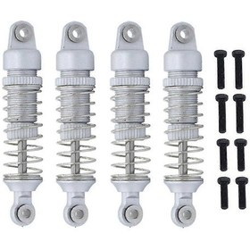 Resim Trx4m -4m 1/18 Rc Paletli Araç Yükseltme Parçaları İçin 4 Adet Metal Yağ Sönümleyici, 3 Gümüş 