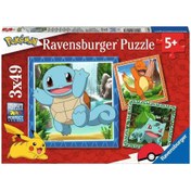 Resim Ravensburger 3x49 Parça Puzzle Pokemon 055869 