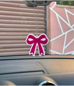 Resim 3dbaydesign Kurdele Dikiz Ayna Süsü (Beyaz Pembe) 