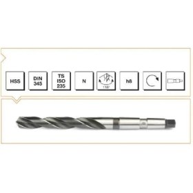 Resim MTE Makina Takım 22.5 mm Mors Konik Saplı Maktap Ucun Hss Dın 345 