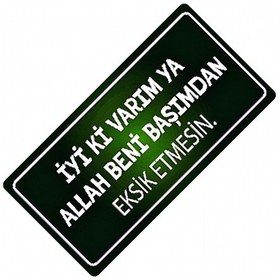 Resim İyi Ki Varım Yazılı Sök-tak-pratik Vantuzlu Yeni Nesil Dekor Pla 