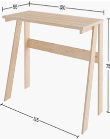 Resim Ahşap Çalışma Masası Burus 120x55 Cm 1. Akçaağaç 