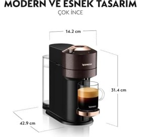Resim Esmo Home Nespresso Vertuo Next Premium Kahve Makinesi, Kahverengi 