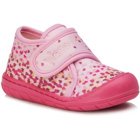 Resim Vicco Jungle Desenli Kız Bebe Pembe Panduf 