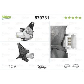 Resim VALEO 579731 Arka Silecek Motoru ( Renault Trafic II 2.0 16V 06-/Opel VIVaro 2.0 16V 01-) (WC757289) 